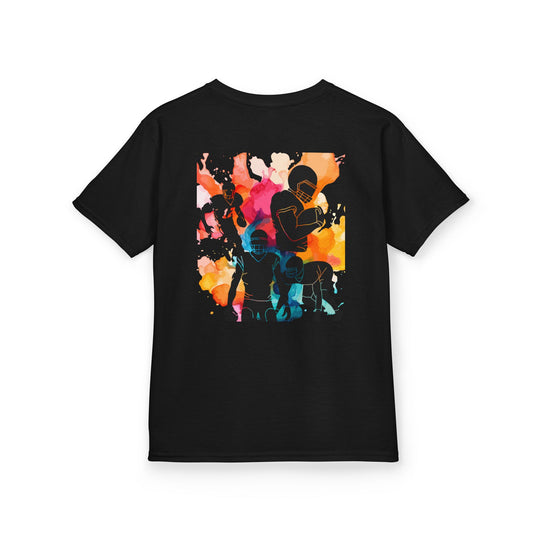 Grit Starts Here Kids Tee - Vibrant Football Design for Young Athletes