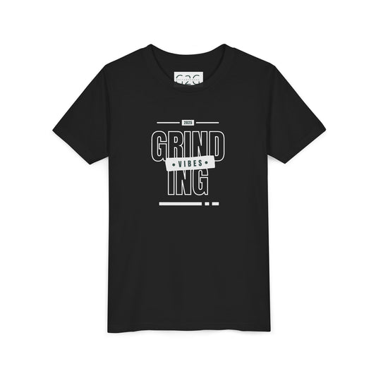 Youth Short Sleeve Tee -"Grinding Vibes" Kids T-Shirt for Trendy Kids