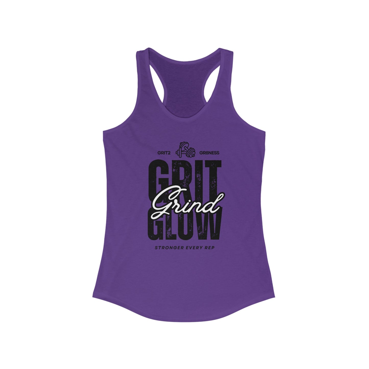 Grit. Grind. Glow. Women's Racerback Tank