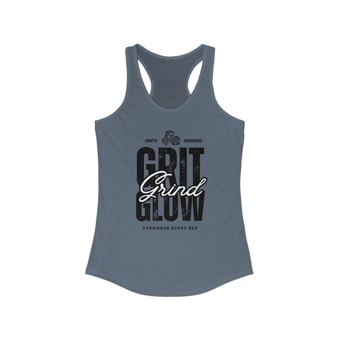 Grit. Grind. Glow. Women's Racerback Tank