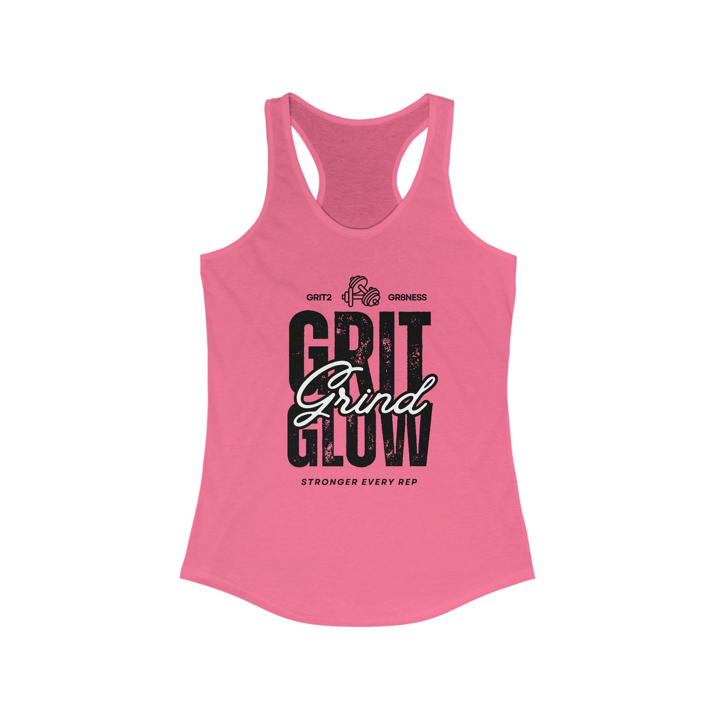 Grit. Grind. Glow. Women's Racerback Tank