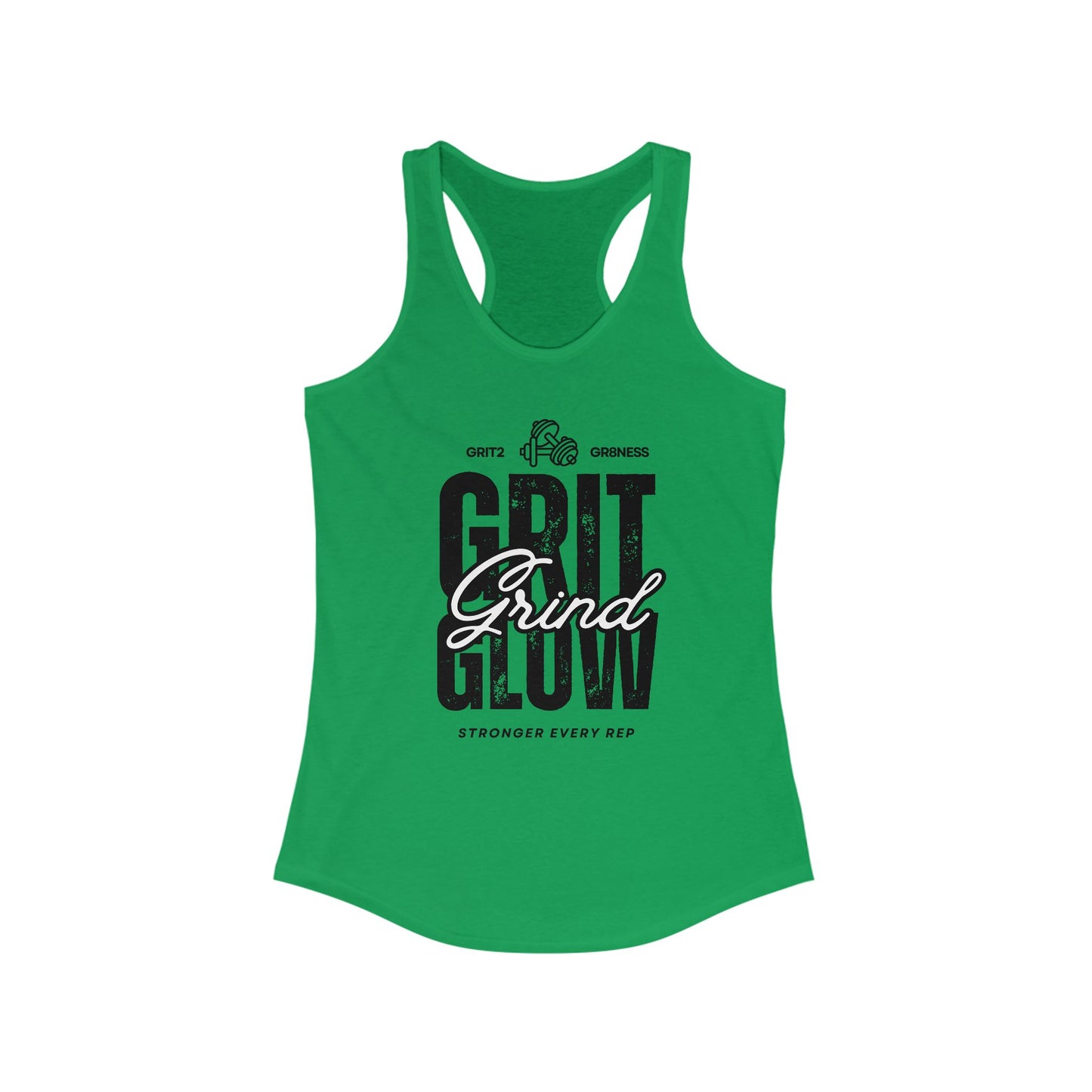 Grit. Grind. Glow. Women's Racerback Tank