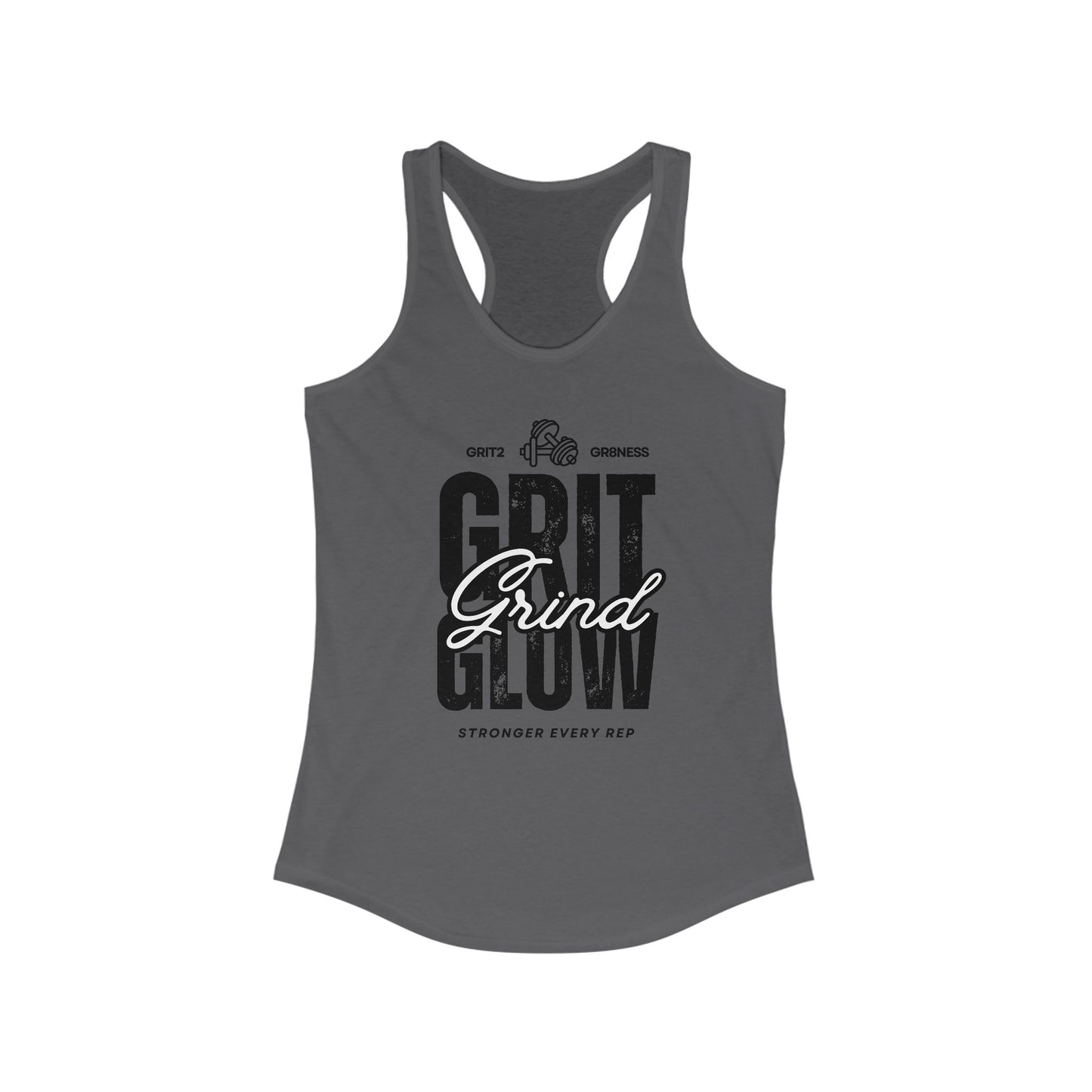 Grit. Grind. Glow. Women's Racerback Tank