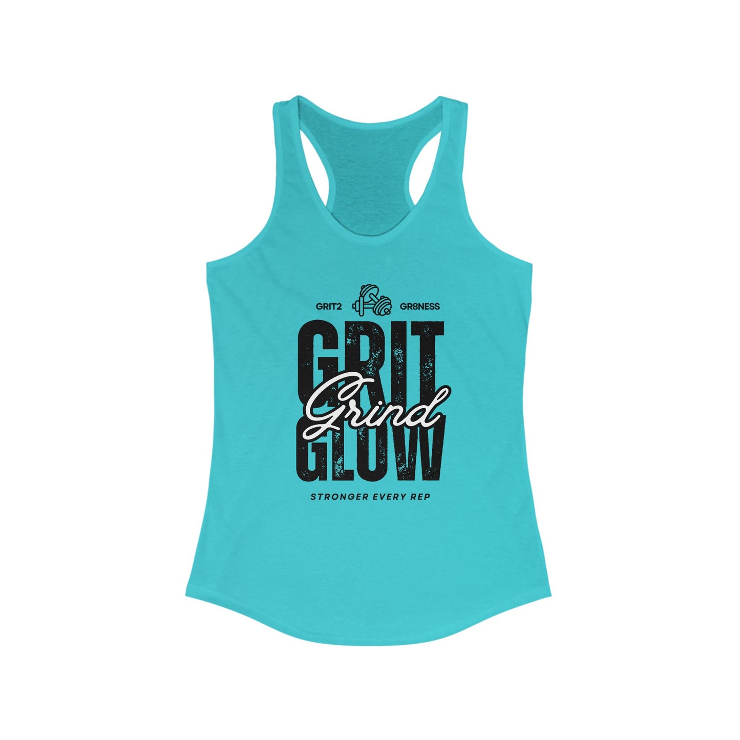 Grit. Grind. Glow. Women's Racerback Tank