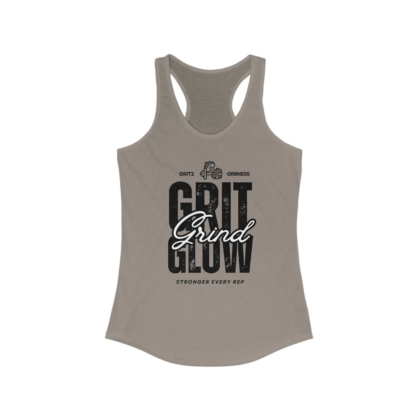 Grit. Grind. Glow. Women's Racerback Tank