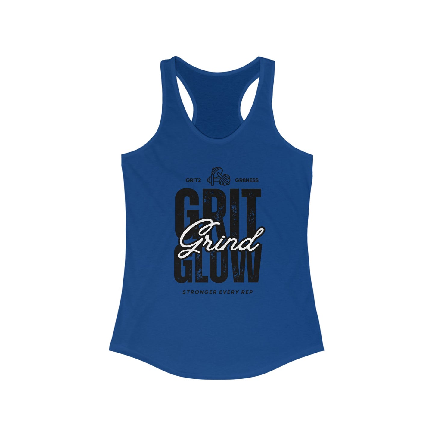 Grit. Grind. Glow. Women's Racerback Tank