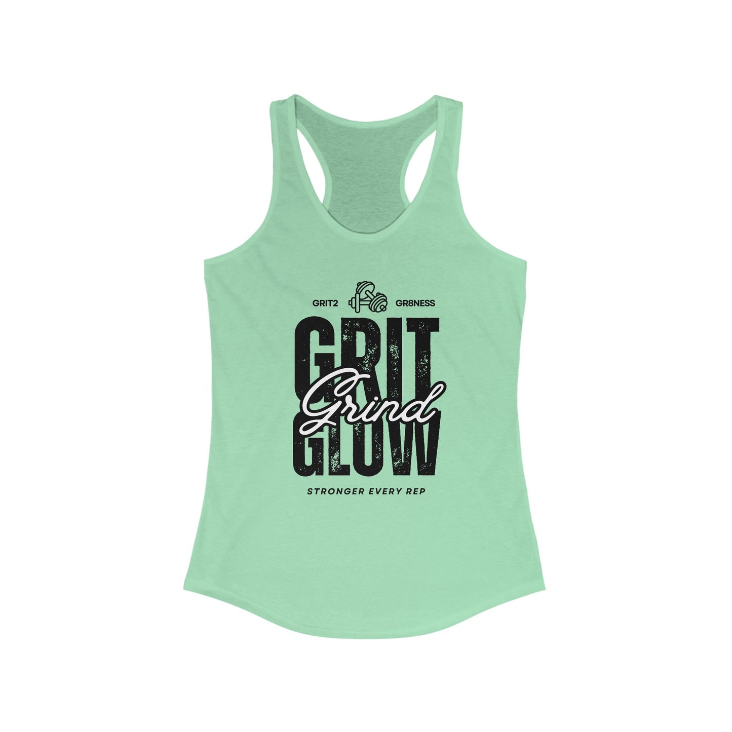 Grit. Grind. Glow. Women's Racerback Tank