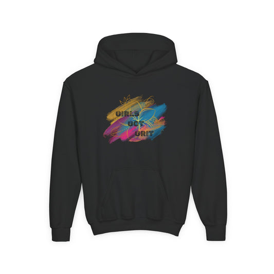 Girls Got Grit Youth Hoodie - Motivational Sweatshirt for Empowering Young Girls