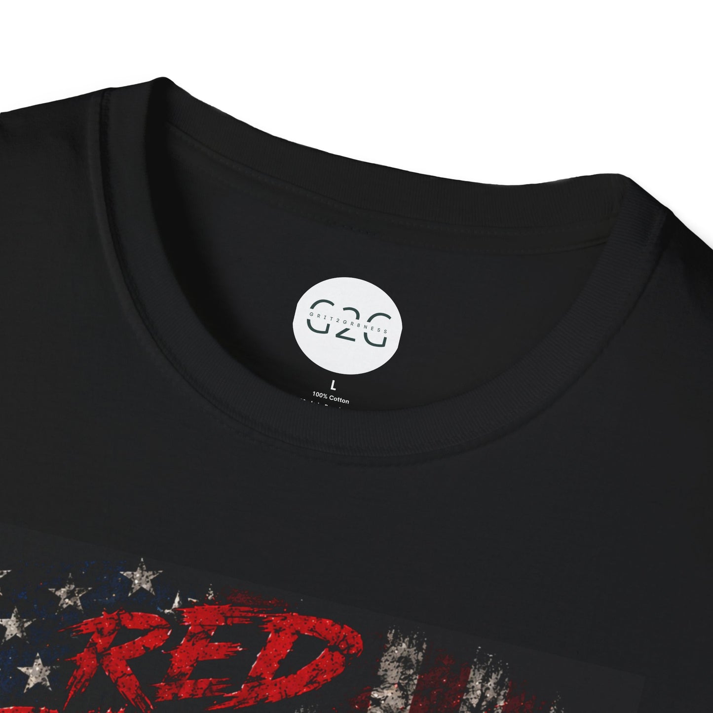 MENS 'Red Blood White Grit Blue Collar' T