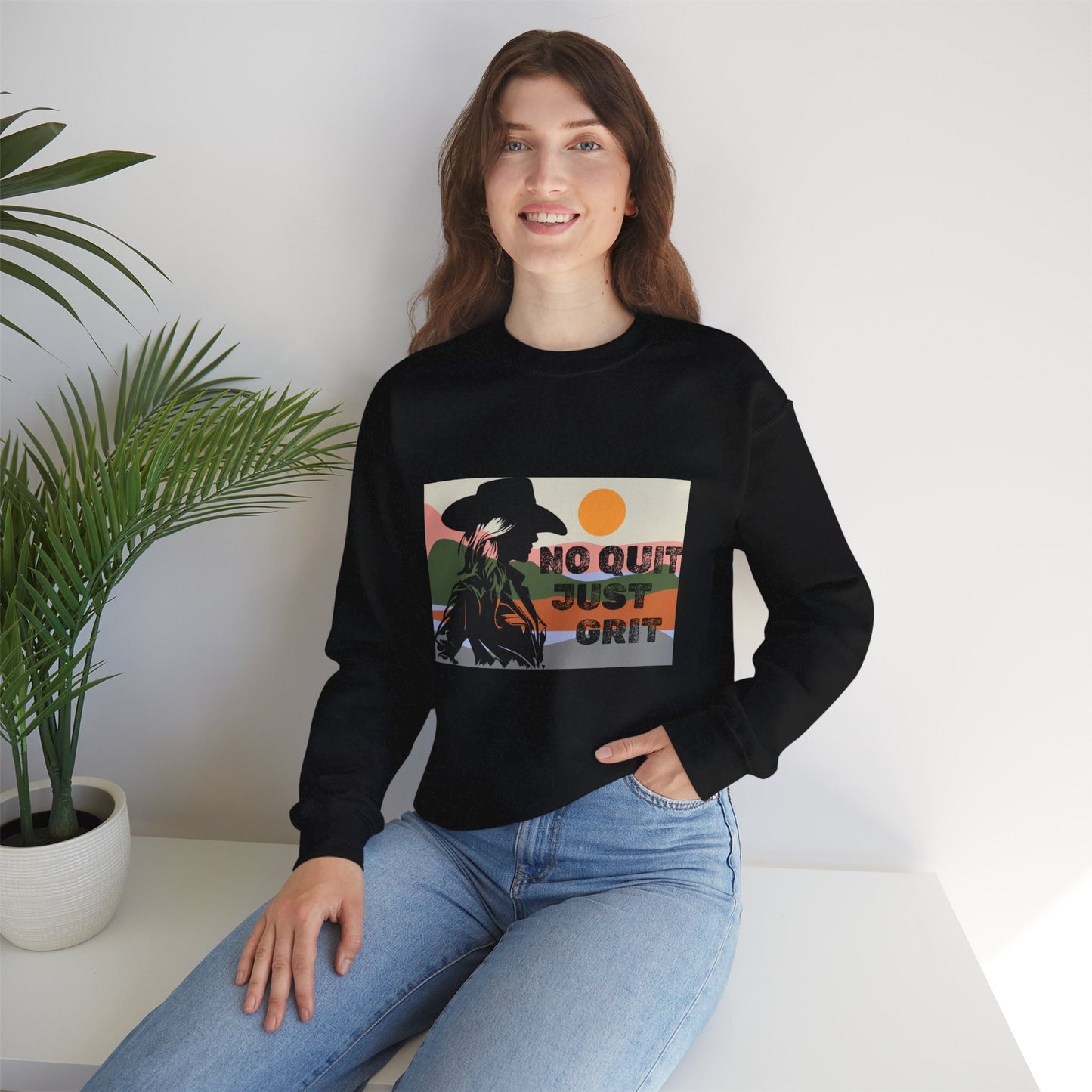 WOMENS No Quit, Just Grit Crewneck Sweatshirt