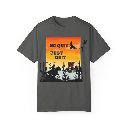 No Quit, Just Grit Men's T-Shirt- Vintage Western Style
