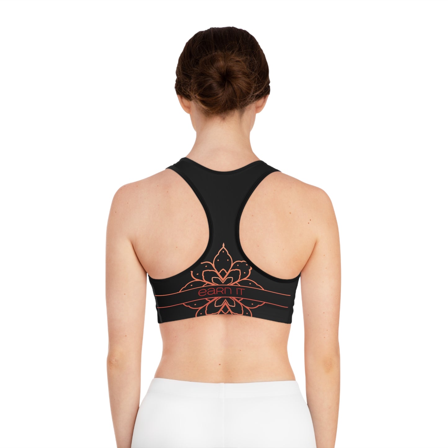 'Earn It' Motivational Sports Bra