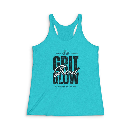 WOMENS "Grit. Grind. Glow." Racerback Tank