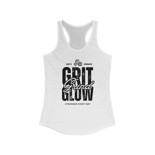 Grit. Grind. Glow. Women's Racerback Tank