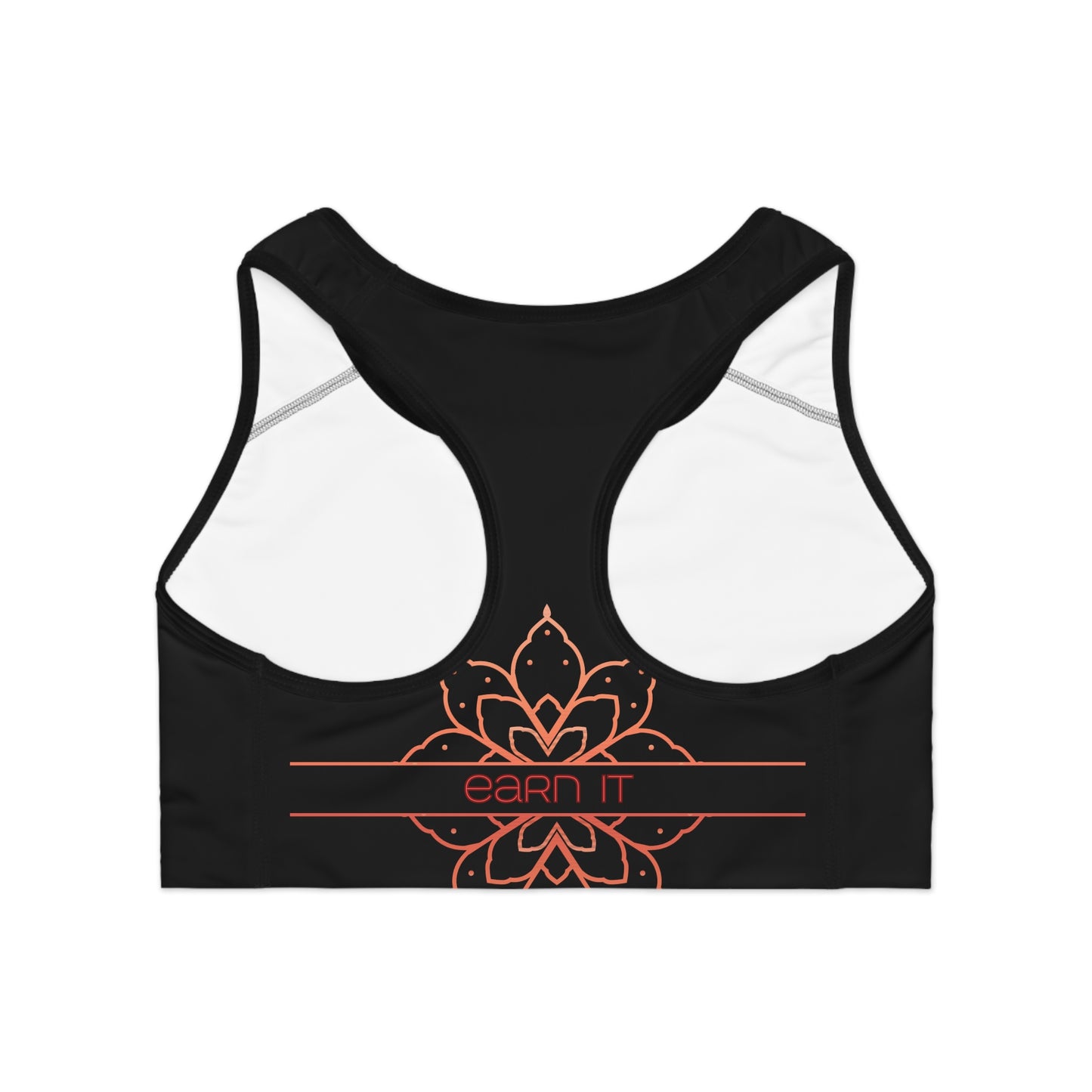 'Earn It' Motivational Sports Bra