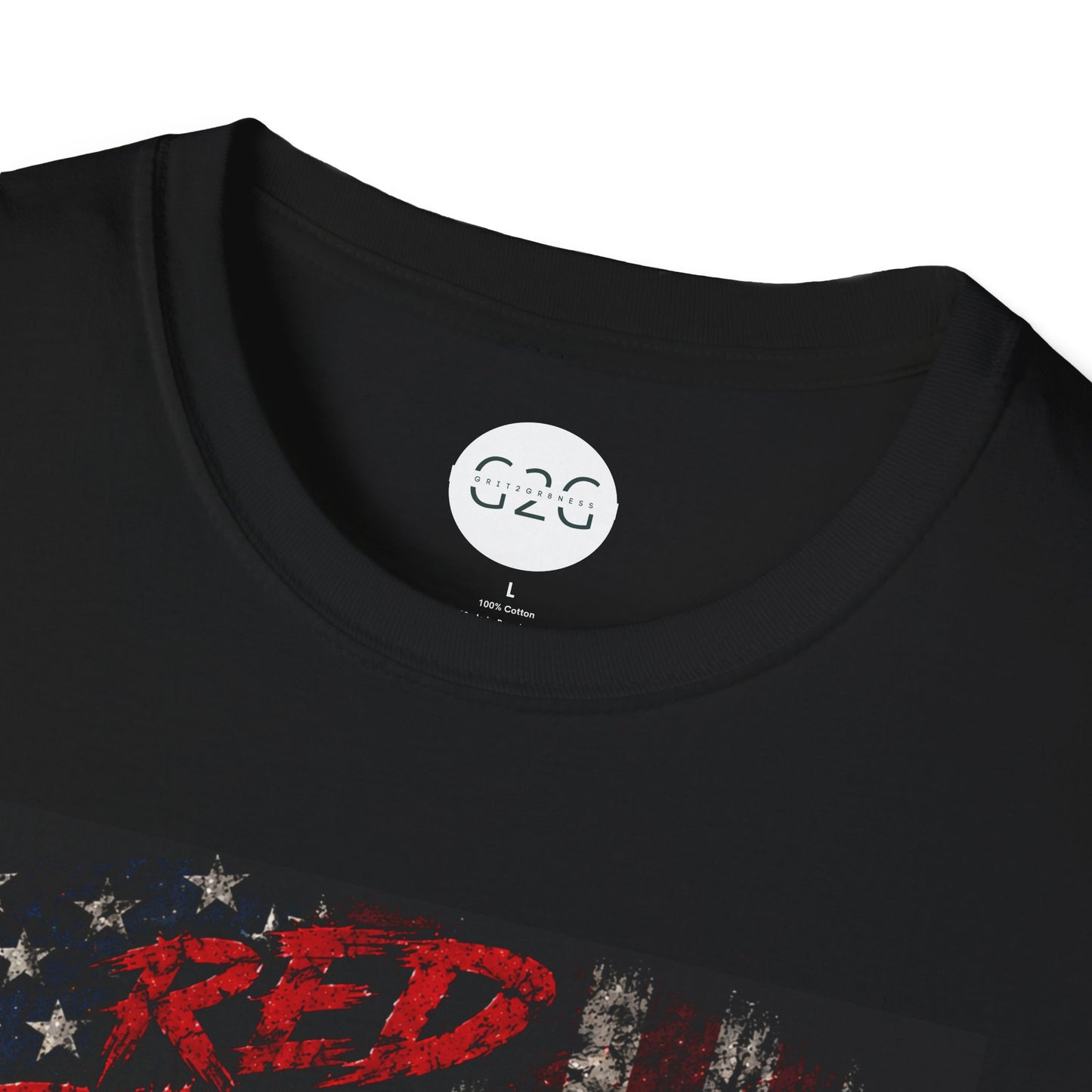 MENS 'Red Blood White Grit Blue Collar' T